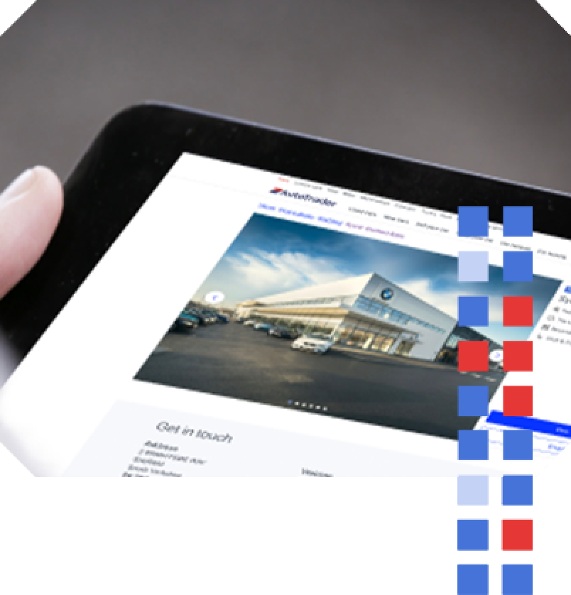 Retailer Stores An iPad showing a retailer store via the Autotrader site